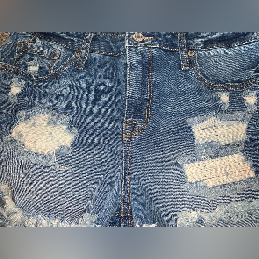Light Distressed Shorts - Picture 3 of 4